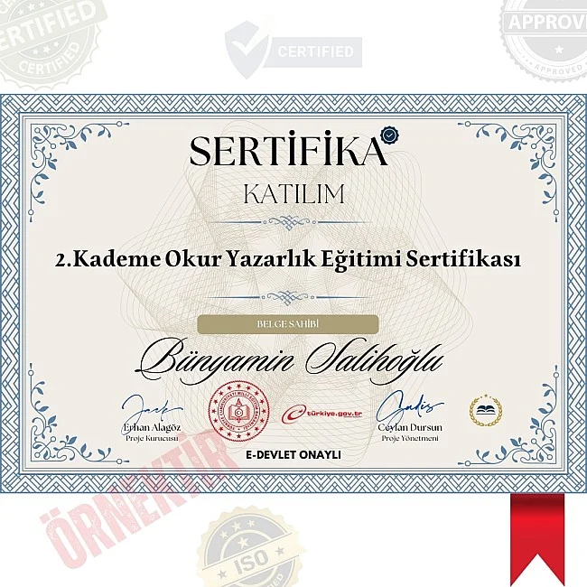 2.Kademe Okur Yazarlık Eğitimi Sertifika / 120 Saat 2.Kademe Okur Yazarlık Eğitimi Sertifika / 120 Saat