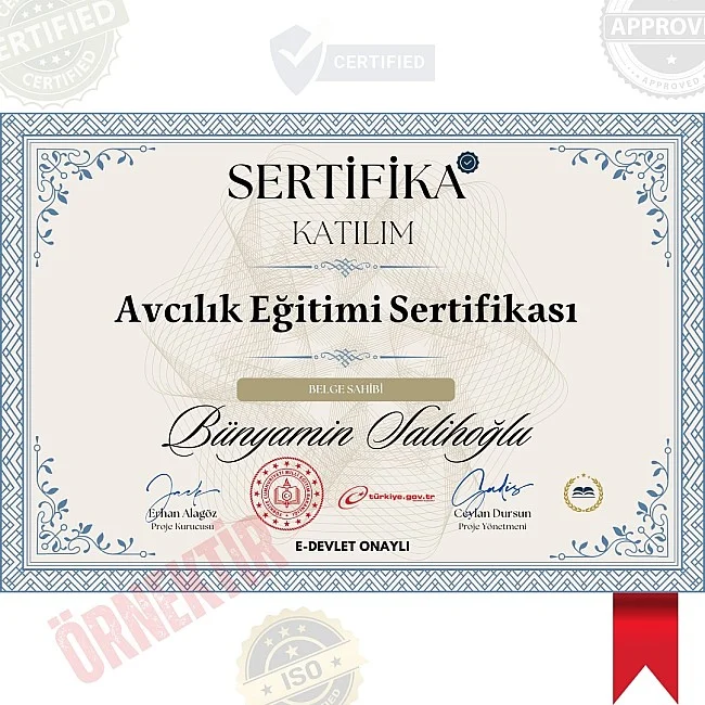 Avcılık Eğitimi Sertifika / 32 Saat Avcılık Eğitimi Sertifika / 32 Saat