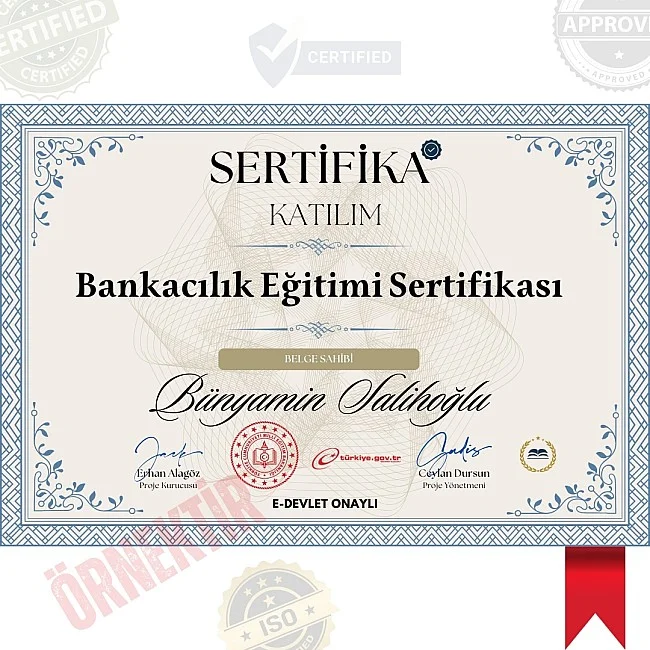 Bankacılık Eğitimi Sertifika / 120 Saat Bankacılık Eğitimi Sertifika / 120 Saat