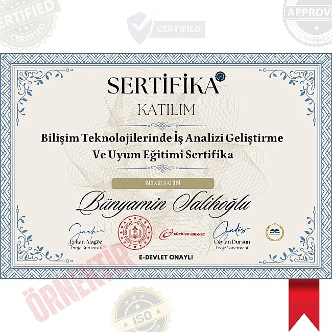 Bilişim Teknolojilerinde İş Analizi Geliştirme Ve Uyum Eğitimi Sertifika / 56 Saat Bilişim Teknolojilerinde İş Analizi Geliştirme Ve Uyum Eğitimi Sertifika / 56 Saat