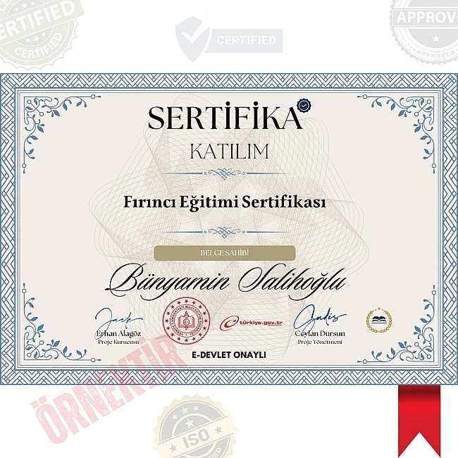Fırıncı Eğitimi Sertifika / 2224 Saat Fırıncı Eğitimi Sertifika / 2224 Saat