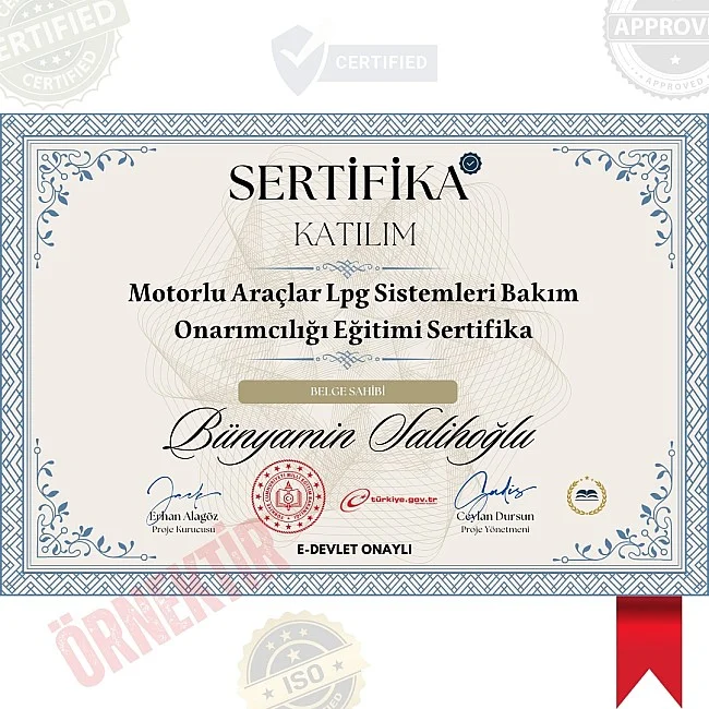 Motorlu Araçlar Lpg Sistemleri Bakım Onarımcılığı Eğitimi Sertifika / 576 Saat Motorlu Araçlar Lpg Sistemleri Bakım Onarımcılığı Eğitimi Sertifika / 576 Saat
