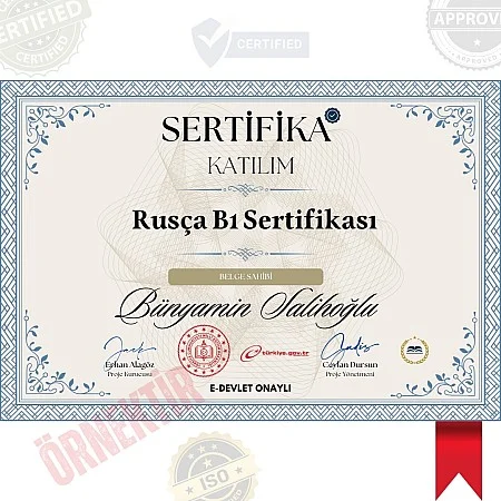 Rusça B1 Sertifika / 220 Saat