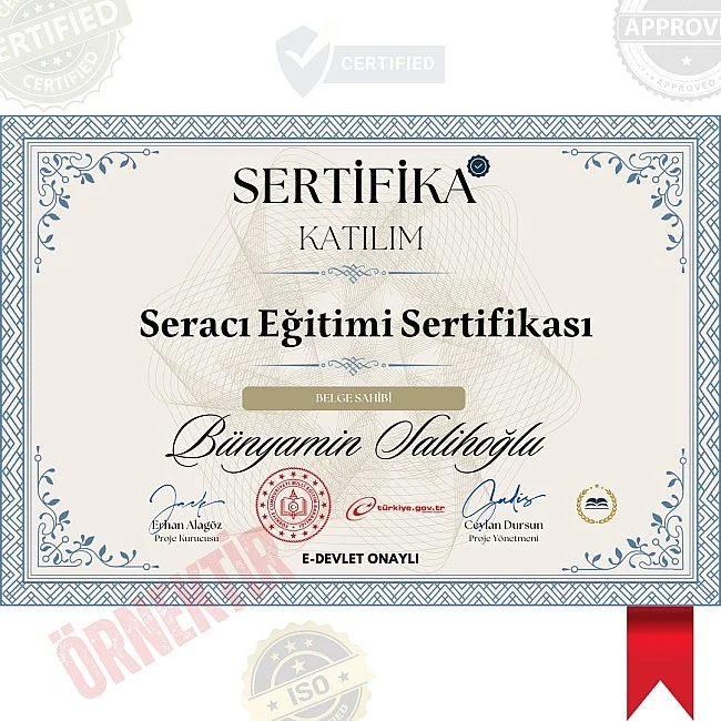 Seracı Eğitimi Sertifika / 168 Saat Seracı Eğitimi Sertifika / 168 Saat
