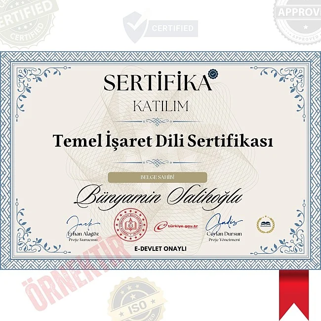 Temel İşaret Dili Sertifika / 160 Saat Temel İşaret Dili Sertifika / 160 Saat