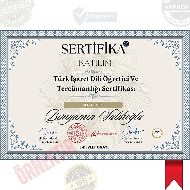 Türk İşaret Dili Öğretici Ve Tercümanlığı Sertifika / 200 Saat Türk İşaret Dili Öğretici Ve Tercümanlığı Sertifika / 200 Saat