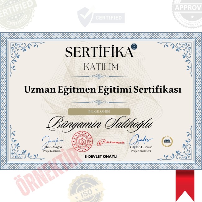 Uzman Eğitmen Eğitimi Sertifika / 120 Saat Uzman Eğitmen Eğitimi Sertifika / 120 Saat