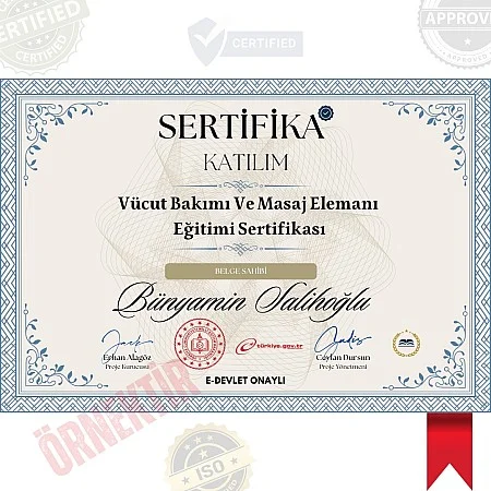 Vücut Bakımı Ve Masaj Elemanı Eğitimi Sertifika / 2160 Saat