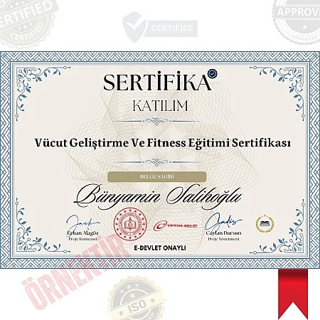 Vücut Geliştirme Ve Fitness Eğitimi Sertifika / 120 Saat