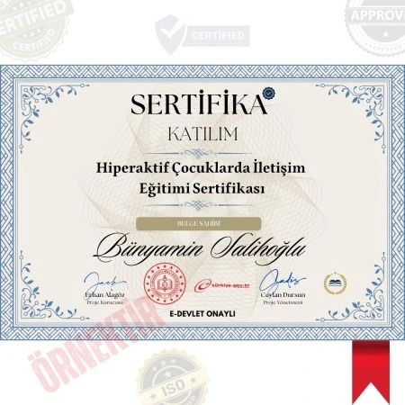 Hiperaktif Çocuklarda İletişim Eğitimi Sertifika / 120 Saat