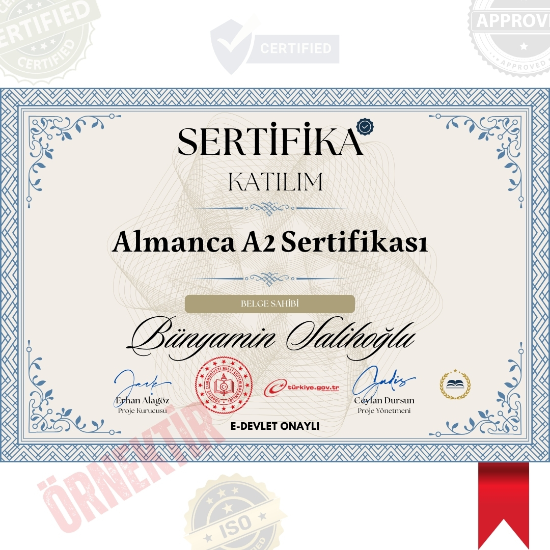 Almanca A2 Sertifika / 320 Saat Almanca A2 Sertifika / 320 Saat