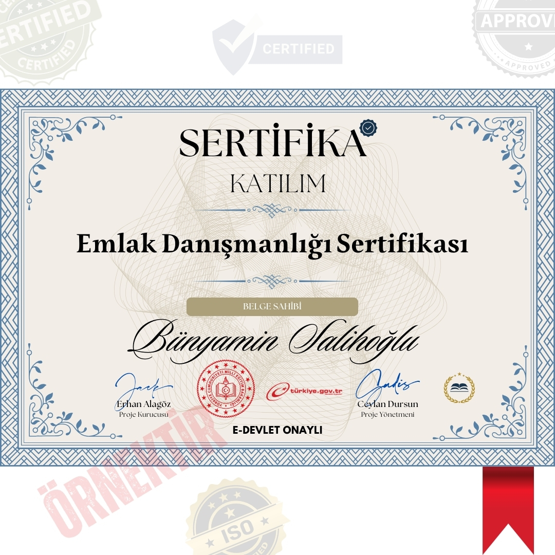Emlak Danışmanlığı Sertifika / 120 Saat Emlak Danışmanlığı Sertifika / 120 Saat