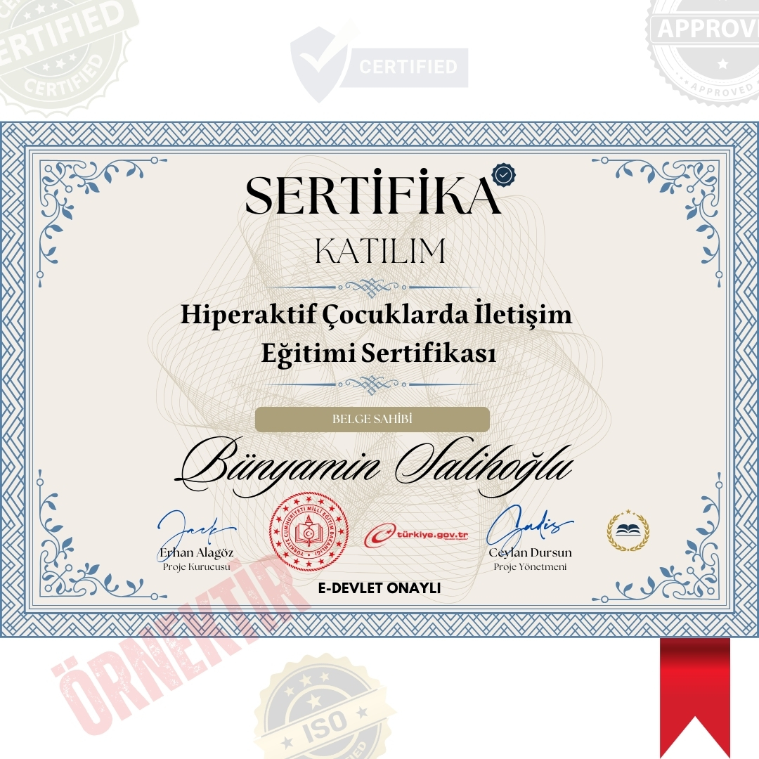 Hiperaktif Çocuklarda İletişim Eğitimi Sertifika / 120 Saat