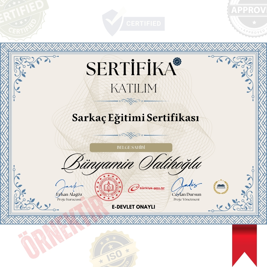 Sarkaç Eğitimi Sertifika / 120 Saat Sarkaç Eğitimi Sertifika / 120 Saat