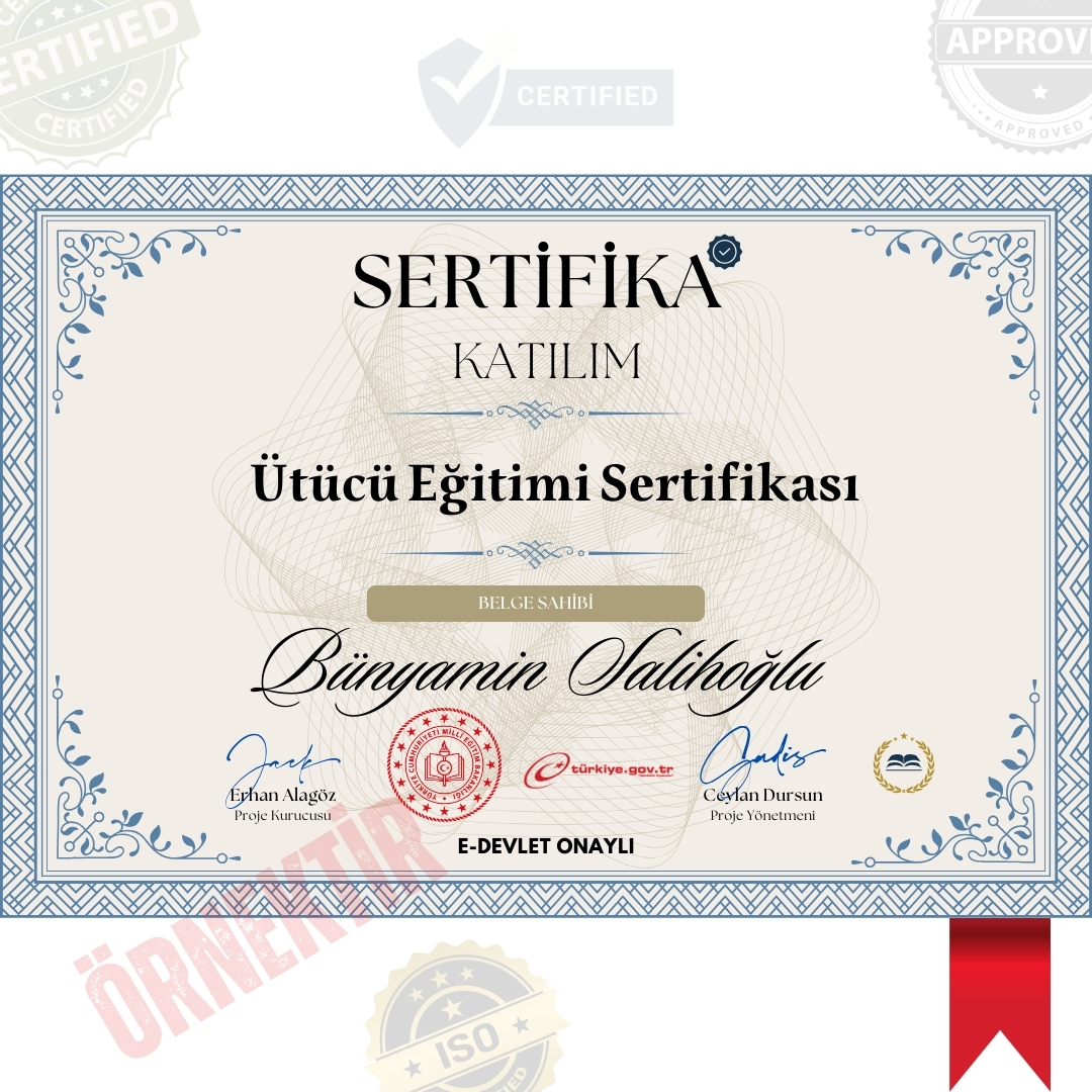 Ütücü Eğitimi Sertifika / 81 Saat Ütücü Eğitimi Sertifika / 81 Saat