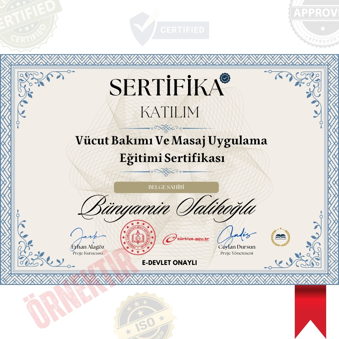 Vücut Bakımı Ve Masaj Uygulama Eğitimi Sertifika / 2160 Saat
