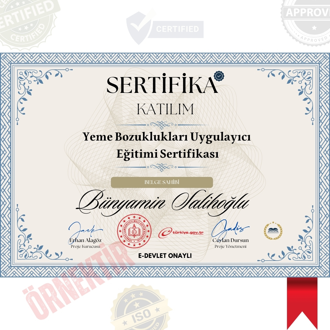 Yeme Bozuklukları Uygulayıcı Eğitimi Sertifika / 80 Saat